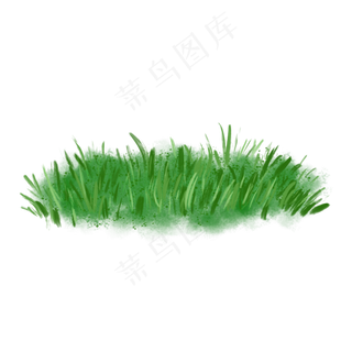 春天绿色植物小清新草丛,免抠元素