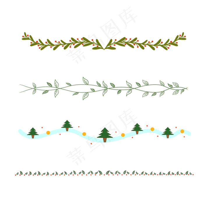 植物绿叶分割线