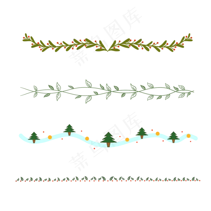植物绿叶分割线(2000X2000(DPI:300))psd模版下载