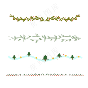 植物绿叶分割线