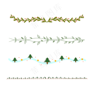 植物绿叶分割线