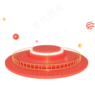 618电商舞台漂浮几何装饰