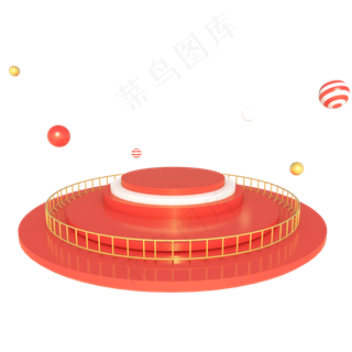 618电商舞台漂浮几何装饰