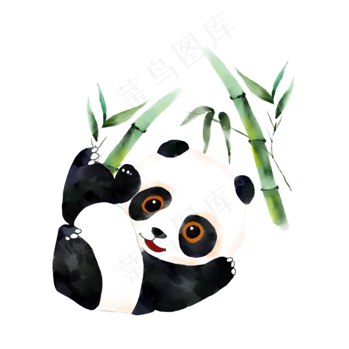 可爱动物熊猫(2040X2040(DPI:300))psd模版下载