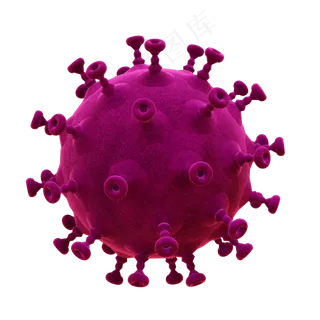 玫红色冠状病毒,免抠元素