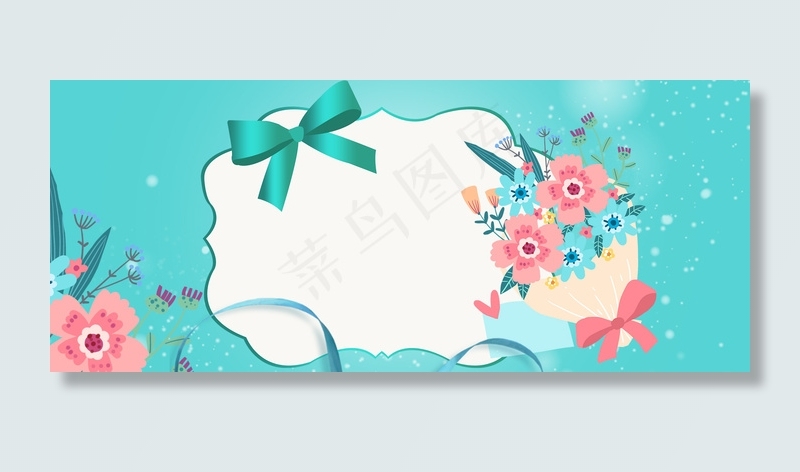 小清新花卉文艺简约母亲节感恩促销背景