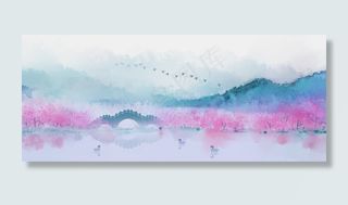 烟云山水水墨山水风景