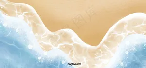 夏天沙滩海浪海滩清凉