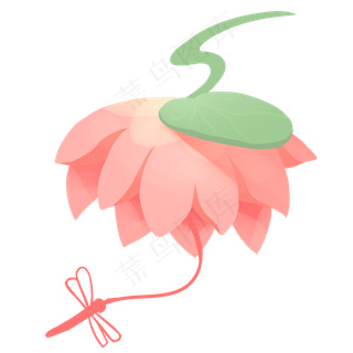 荷花蜻蜓风铃