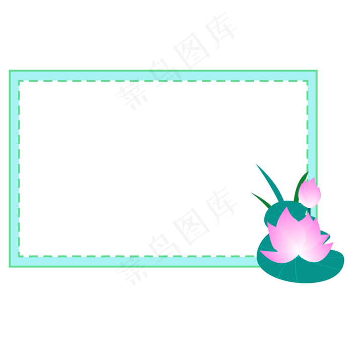 矢量小清新绿色边框元素