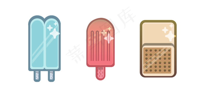 暑假夏季里的冰淇淋冰棍