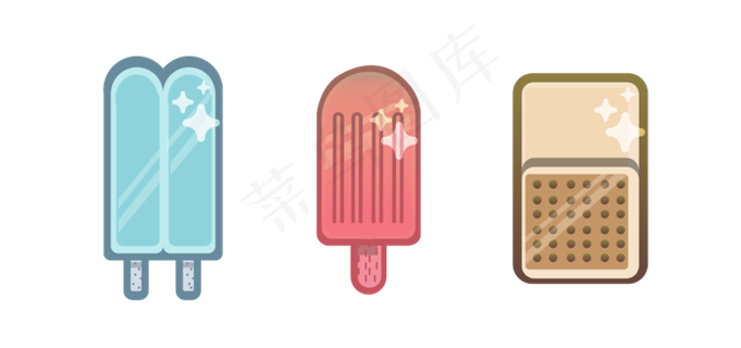 暑假夏季里的冰淇淋冰棍