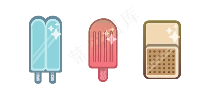 暑假夏季里的冰淇淋冰棍
