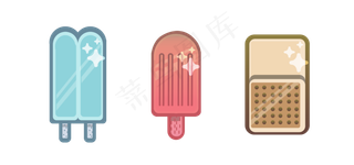 暑假夏季里的冰淇淋冰棍