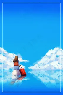 创意唯美卡通等风来