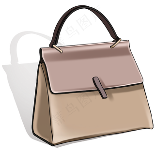 三八妇女节女神的杏色手提包,免抠元素