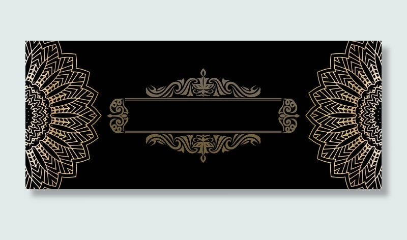 邀请函大气商务欧式花纹背景