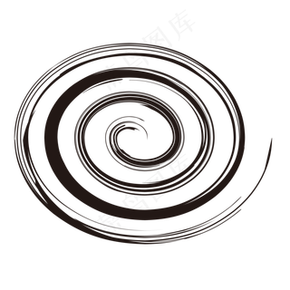 中国风旋转的水墨