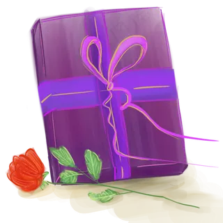 情人节礼物盒和花朵