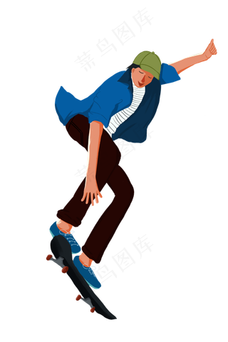 五四青年节滑板帅哥