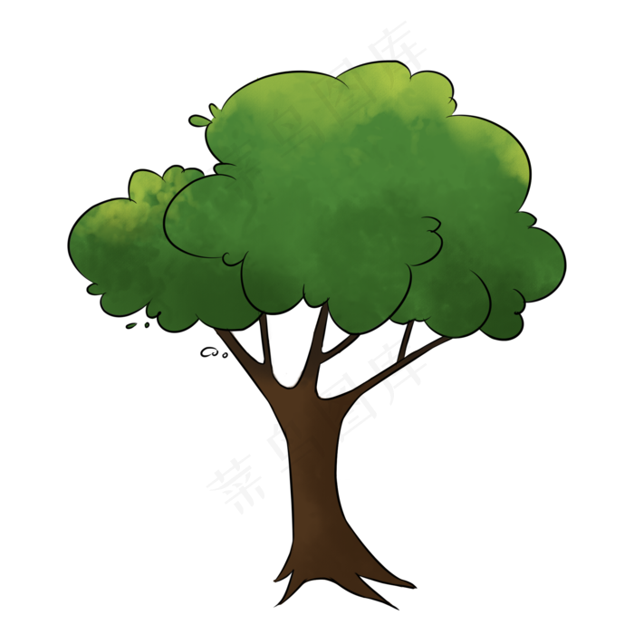 绿色植物大树元素(2000X2000(DPI:300))psd模版下载