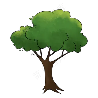 绿色植物大树元素