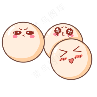 卡通喜庆元宵节快乐,免抠元素