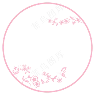 樱花边框樱花花环