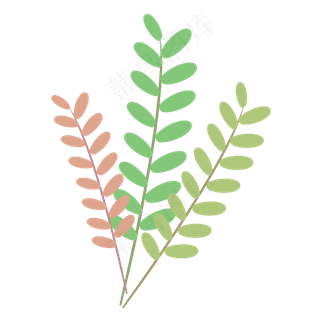 绿色树枝绿叶鲜绿