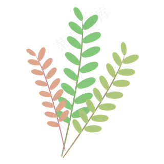 绿色树枝绿叶鲜绿