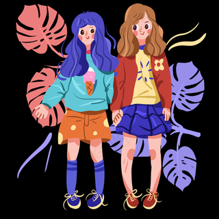 儿童节可爱穿搭小姐妹