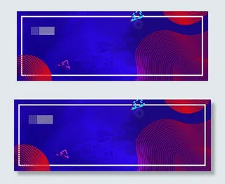 线条艺术科技感商务电商风banner