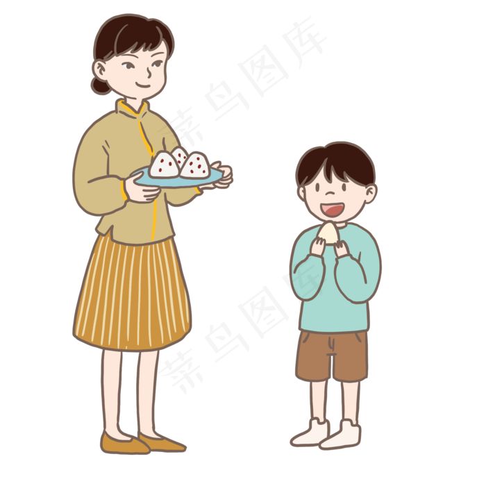 端午节吃粽子包粽子免抠元素下载(2000X2000(DPI:300))psd模版下载