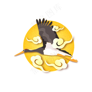 中国风国潮风仙鹤