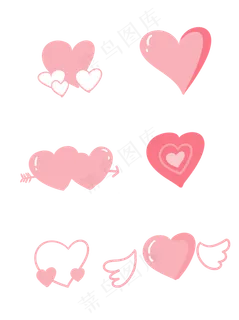 感恩节爱心心形红色元素浪漫情人,免抠元素