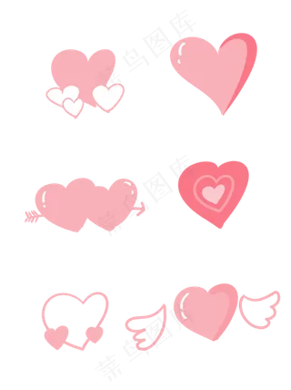 感恩节爱心心形红色元素浪漫情人,免抠元素