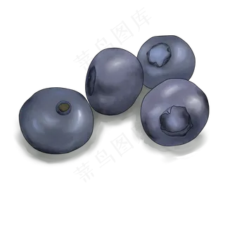 手绘写实水果蓝莓手绘PNG图片