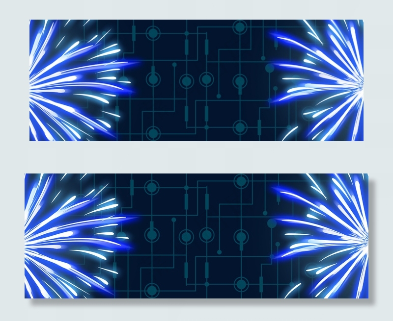 炫光蓝色海报背景