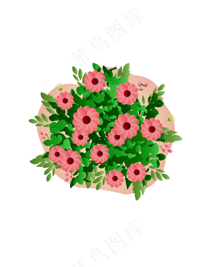 矢量手绘卡通花束