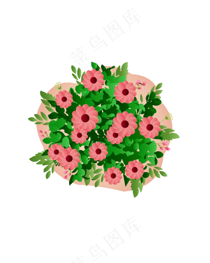 矢量手绘卡通花束(4167*5208px 300 dpi )ai矢量模版下载