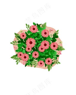 矢量手绘卡通花束