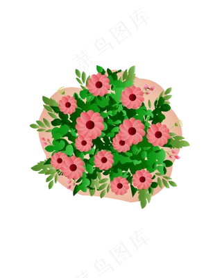 矢量手绘卡通花束