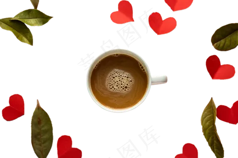 情人节爱心卡片咖啡 情人节爱心卡片咖啡