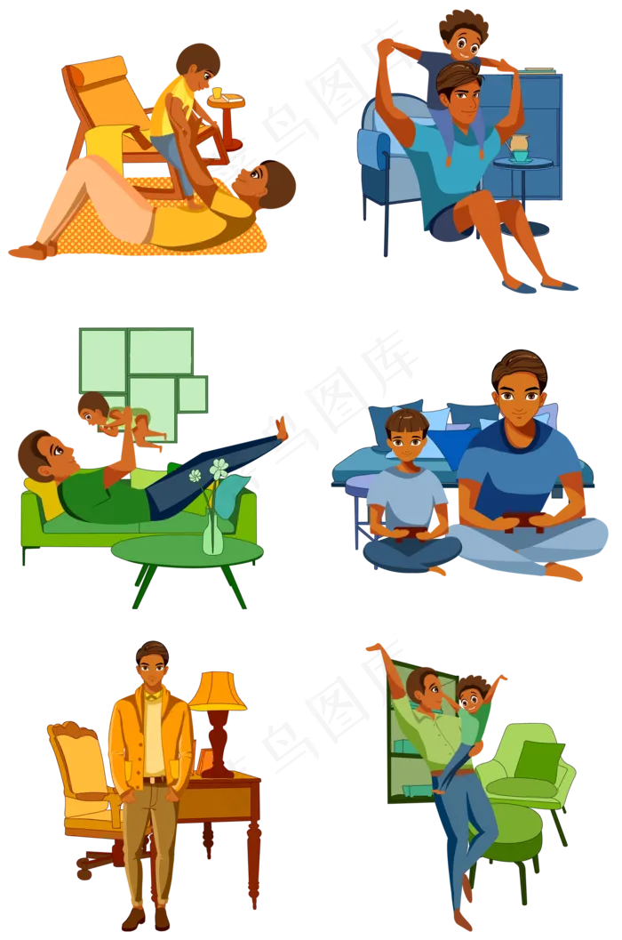 父亲节人物合集(2000X3020(DPI:299))psd模版下载