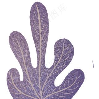 一只卡通的植物叶子