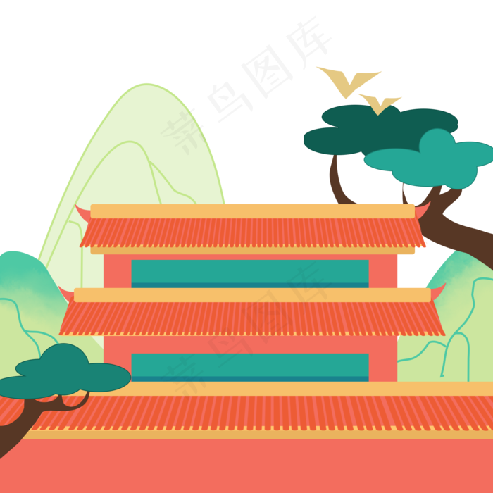 佛教寺庙塔(2000X2000(DPI:300))psd模版下载