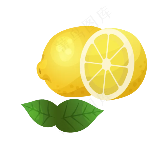 柠檬切片黄色柠檬切片高清装饰(2000*2000px 300 dpi )ai矢量模版下载
