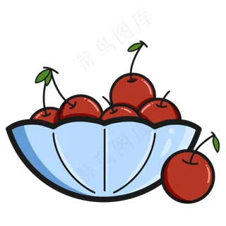 樱桃红色果子水果维生素