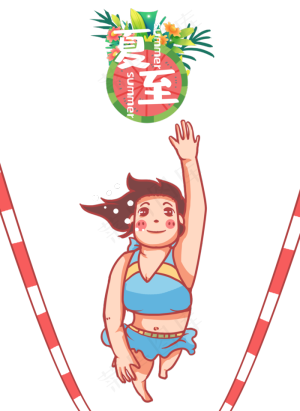 正在向前划水游泳少女