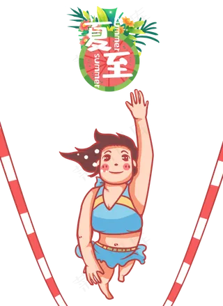 正在向前划水游泳少女